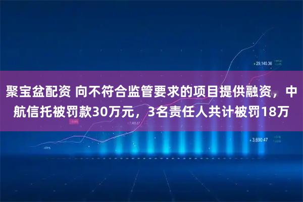 聚宝盆配资 向不符合监管要求的项目提供融资，中航信托被罚款30万元，3名责任人共计被罚18万